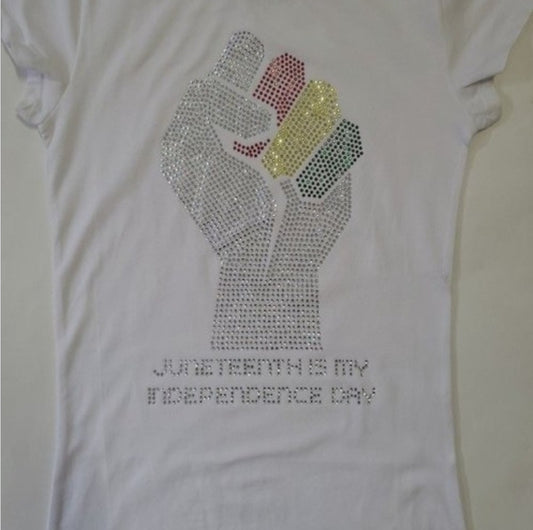 Juneteenth Is My Independence Day Bling Fist