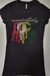 Unapologetically DOPE Juneteenth Rhinestone Design Crew Neck T